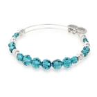 Alex And Ani Sky Beaded Bangle With Swarovski® Crystals, Shiny Silver Finish