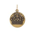 Alex And Ani Queen's Crown Necklace Charm Rafaelian Gold Finish