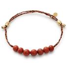 Alex And Ani Red Jasper Precious Threads Bracelet, 14kt Gold Plated Sterling Silver