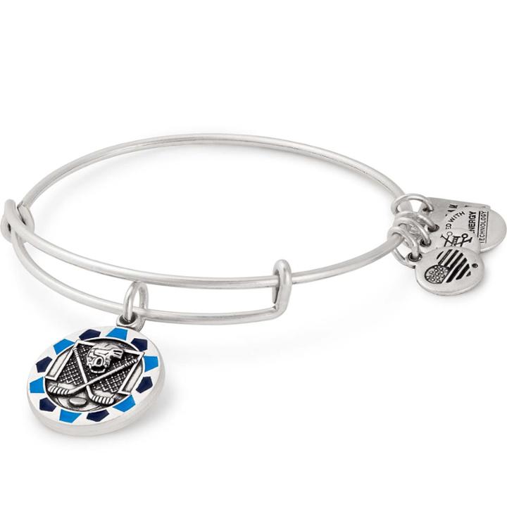 Alex And Ani Team Usa Ice Hockey Charm Bangle, Rafaelian Silver Finish