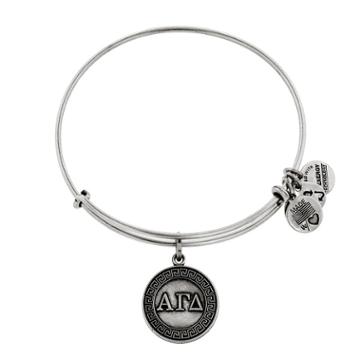 Alex And Ani Alpha Gamma Delta Charm Bangle, Rafaelian Silver Finish