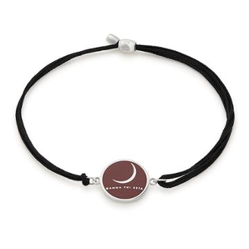 Alex And Ani Gamma Phi Beta Pull Cord Bracelet, Sterling Silver