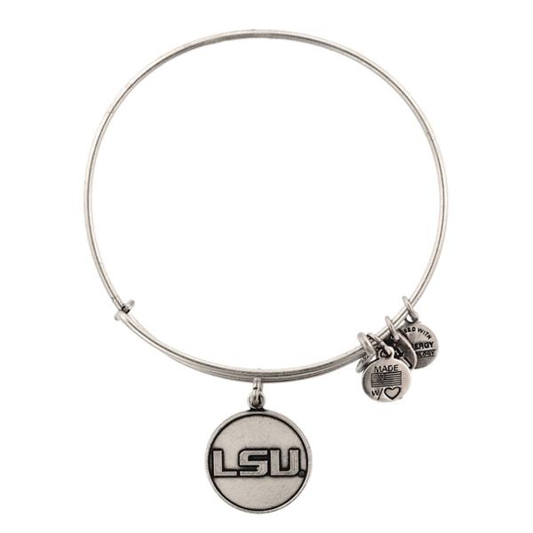 Alex And Ani Louisiana State University® Logo Charm Bangle, Rafaelian Silver Finish