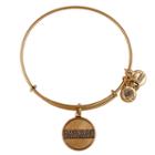 Alex And Ani Harvard University Logo Charm Bangle, Rafaelian Gold Finish