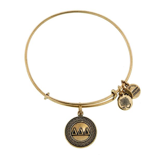 Alex And Ani Delta Delta Delta Charm Bangle, Rafaelian Gold Finish