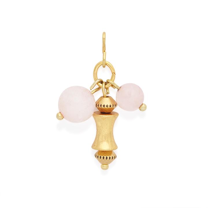 Alex And Ani Rose Quartz Cluster Charm, Rafaelian Gold Finish