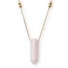 Alex And Ani Rose Quartz Pendant Necklace, 14kt Gold Plated Sterling Silver