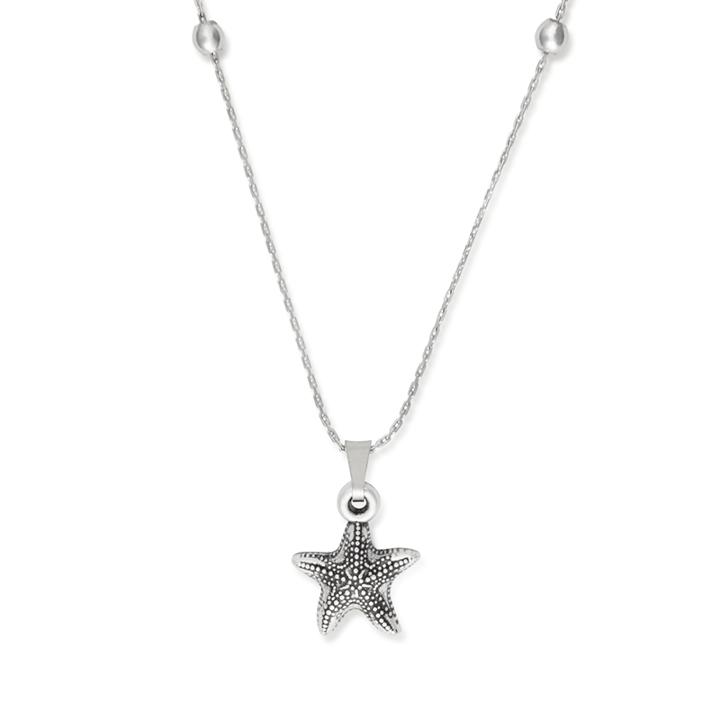 Alex And Ani Starfish Expandable Necklace, Rafaelian Silver Finish