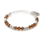 Alex And Ani Earth Beaded Bangle With Swarovski® Crystals, Shiny Silver Finish