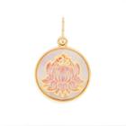 Alex And Ani Lotus Peace Petals Art Infusion Necklace Charm, Shiny Gold Finish
