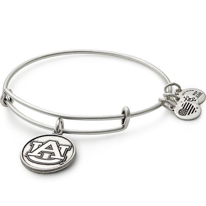 Alex And Ani Auburn University® Logo Charm Bangle, Rafaelian Silver Finish