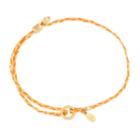 Alex And Ani Orange Precious Threads Bracelet, 14kt Gold Plated