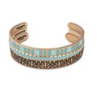 Alex And Ani Blue Lotus Cuff Set Of 3, Rafaelian Gold Finish