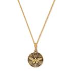 Alex And Ani Wonder Woman Logo Adjustable Necklace, 14kt Gold Plated