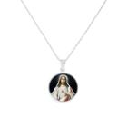 Alex And Ani Sacred Heart Of Jesus Expandable Necklace, Shiny Silver Finish