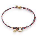 Alex And Ani Red Teal Precious Threads Bracelet, 14kt Gold Plated