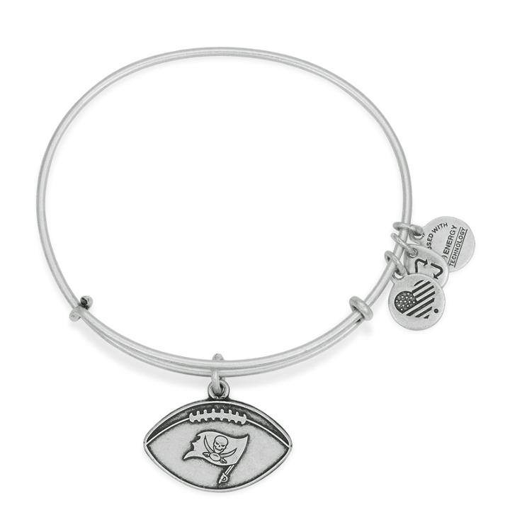 Alex And Ani Tampa Bay Buccaneers Football Charm Bangle, Rafaelian Silver Finish