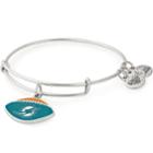Alex And Ani Miami Dolphins Football Color Infusion Charm Bangle, Rafaelian Silver Finish