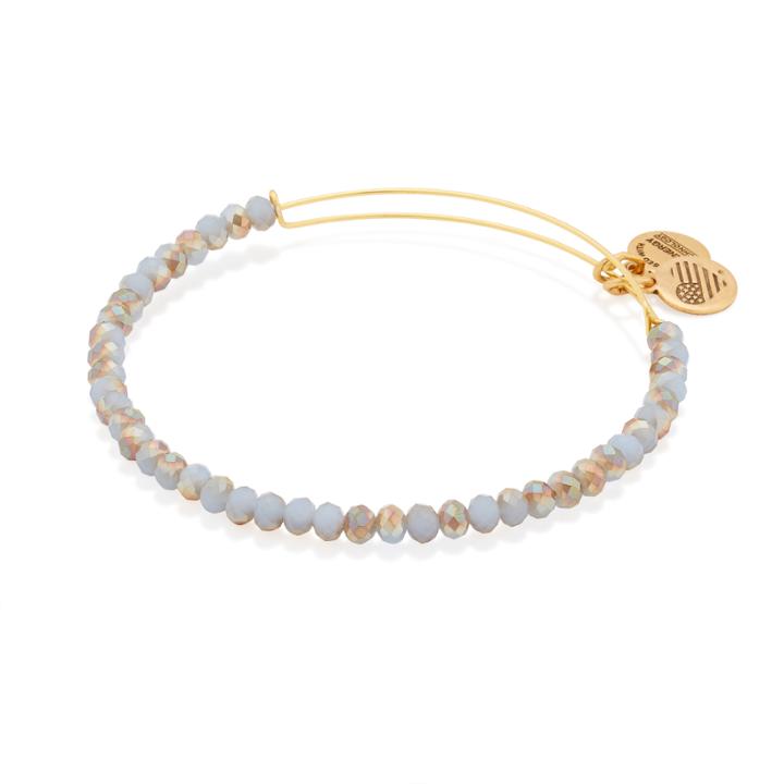 Alex And Ani Milky Way Brilliance Beaded Bangle, Shiny Gold Finish