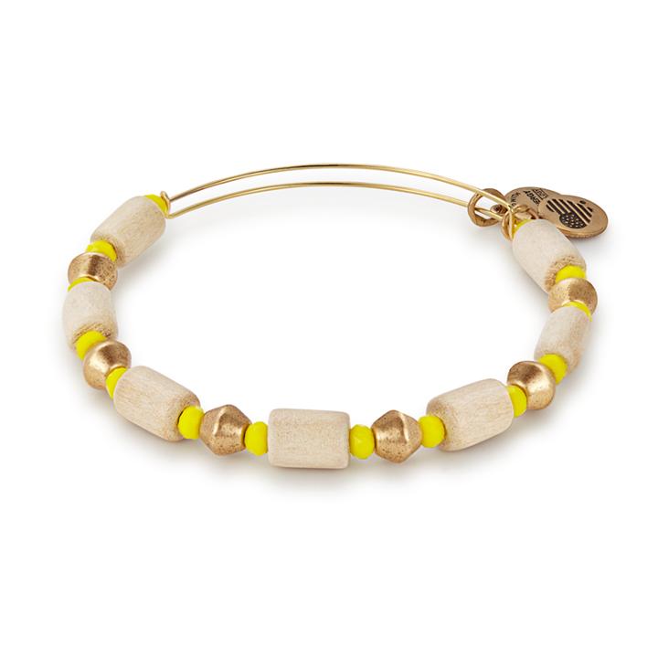 Alex And Ani Mango Palm Beaded Bangle, Rafaelian Gold Finish