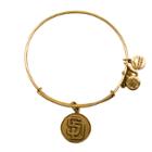 Alex And Ani San Diego Padres™ Cap Logo Charm Bangle, Rafaelian Gold Finish