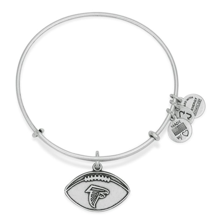 Alex And Ani Atlanta Falcons Football Charm Bangle, Rafaelian Silver Finish