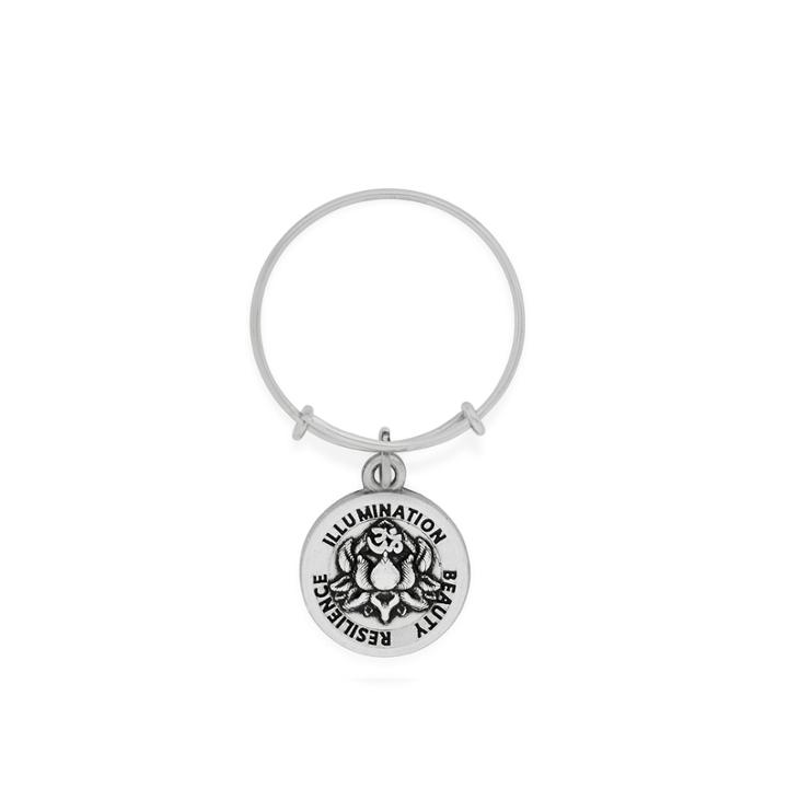 Alex And Ani Lotus Peace Petals Expandable Wire Ring, Rafaelian Silver Finish