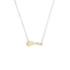 Alex And Ani Fish Hook Two Tone Adjustable Necklace David Lynch Foundation, Sterling Silver