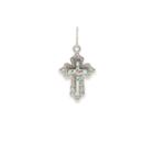 Alex And Ani Floral Cross Necklace Charm, Sterling Silver