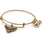 Alex And Ani Spirit Of The Eagle Charm Bangle Team Red, White, And Blue, Rafaelian Gold Finish
