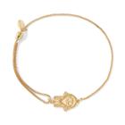 Alex And Ani Hand Of Fatima Pull Chain Bracelet, 14kt Gold Plated
