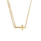 Alex And Ani Cross Pull Chain Necklace, 14kt Gold Plated