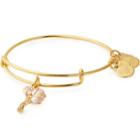 Alex And Ani Pink Tulips Charm Bangle Breast Cancer Research Foundation, Shiny Gold Finish