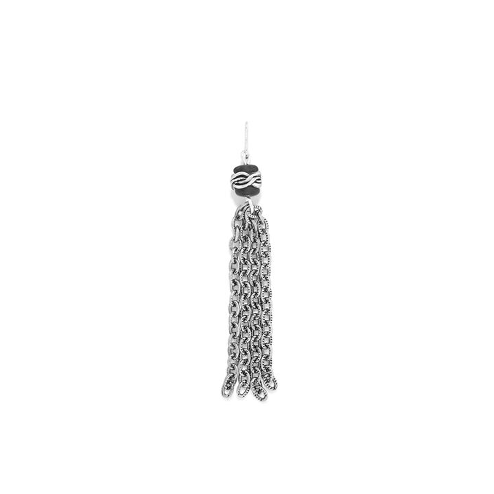 Alex And Ani Denim Tassel Necklace Charm, Rafaelian Silver Finish