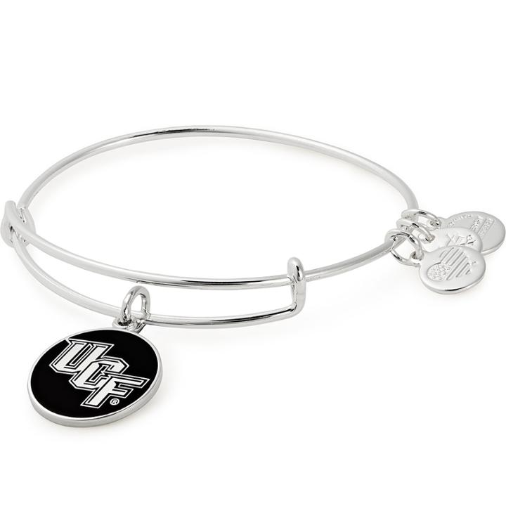 Alex And Ani University Of Central Florida Logo Color Infusion Charm Bangle, Shiny Silver Finish