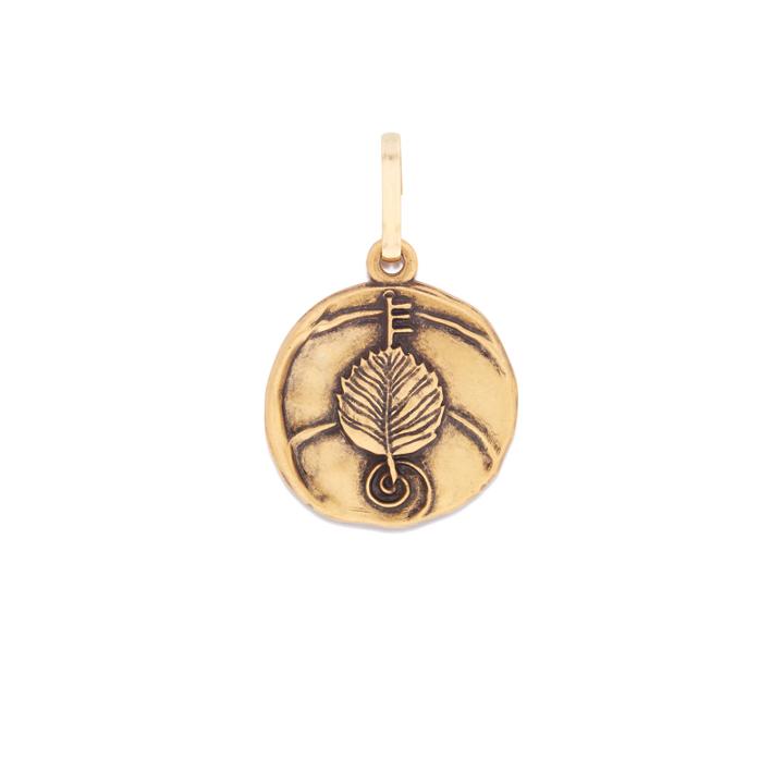 Alex And Ani Alder Necklace Charm, Rafaelian Gold Finish