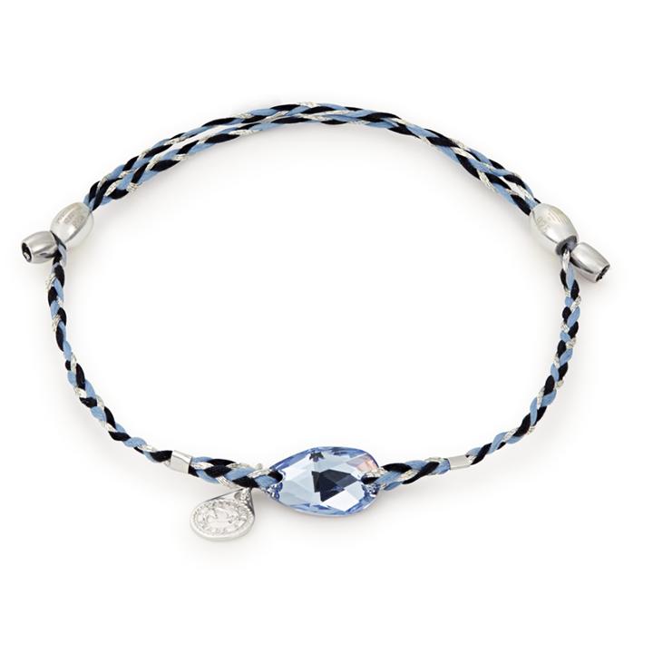 Alex And Ani Light Sapphire Precious Threads Bracelet With Swarovski® Crystal, Sterling Silver