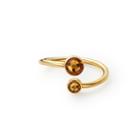Alex And Ani November Ring Wrap With Swarovski® Crystals, 14kt Gold Plated