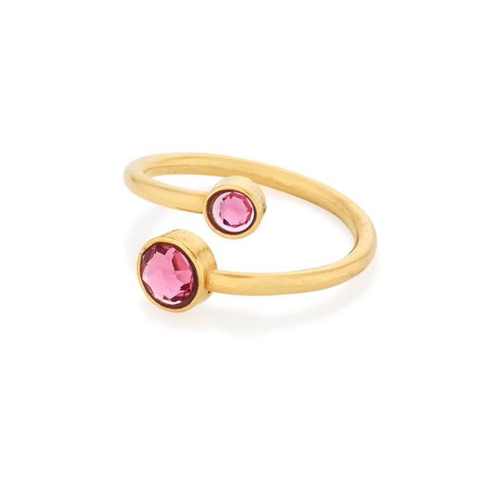 Alex And Ani October Ring Wrap With Swarovski® Crystals, 14kt Gold Plated