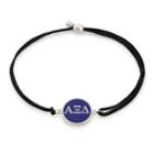 Alex And Ani Alpha Xi Delta Pull Cord Bracelet, Sterling Silver