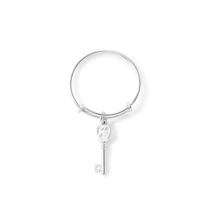 Alex And Ani Skeleton Key Expandable Wire Ring, Sterling Silver