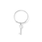 Alex And Ani Skeleton Key Expandable Wire Ring, Sterling Silver