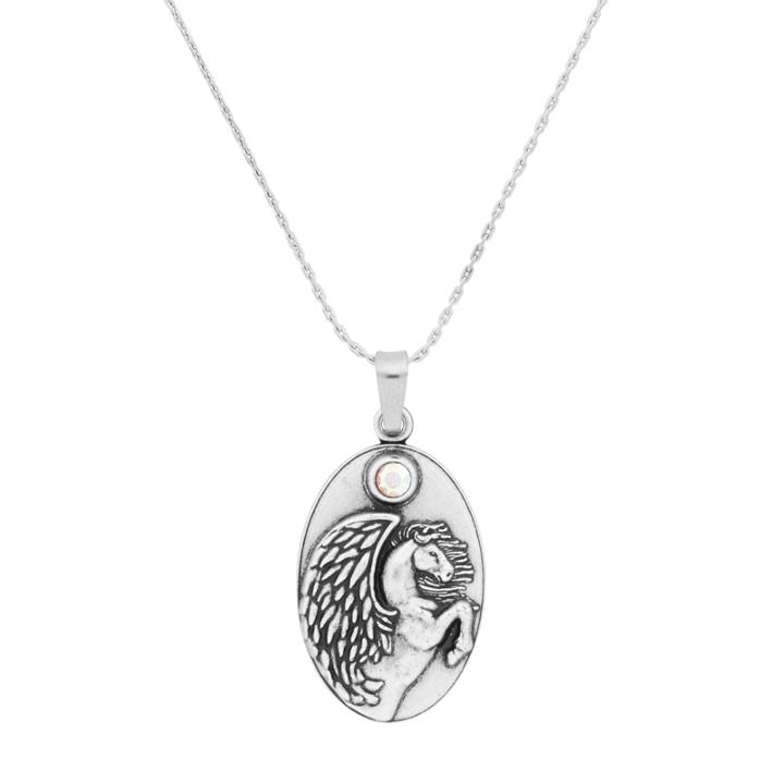 Alex And Ani Pegasus Expandable Necklace, Rafaelian Silver Finish