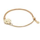 Alex And Ani Lotus Peace Petals Pull Chain Bracelet, 14kt Gold Plated