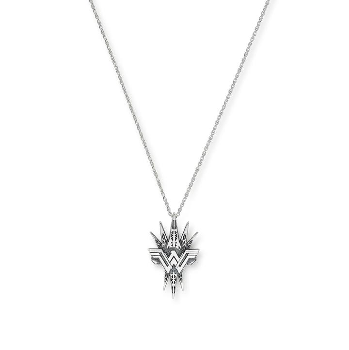 Alex And Ani Wonder Woman Spike Adjustable Necklace, Sterling Silver