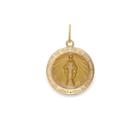 Alex And Ani Miraculous Medal Necklace Charm, Large, 14kt Gold Plated