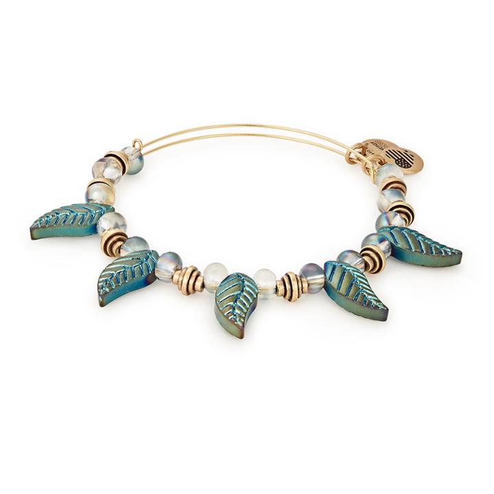 Alex And Ani Jungle Guru Beaded Bangle, Rafaelian Gold Finish