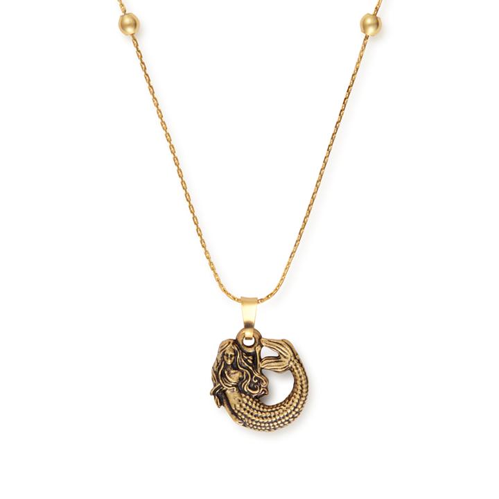 Alex And Ani Mermaid Expandable Necklace, Rafaelian Gold Finish
