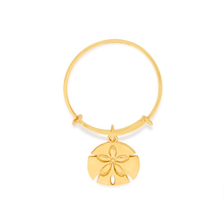Alex And Ani Sand Dollar Expandable Wire Ring, 14kt Gold Plated