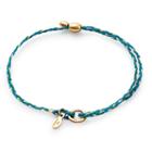 Alex And Ani Teal Precious Threads Bracelet, 14kt Gold Plated